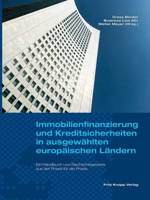 cover image of Immobilienfinanzierung und Kreditsicherheiten in ausgewählten europäischen Ländern